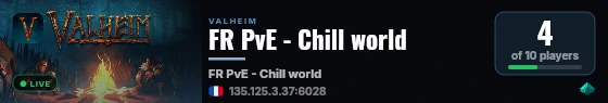 FR PvE - Chill world live status badge