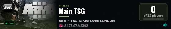 Main TSG live status badge