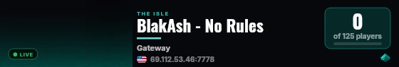 BlakAsh - No Rules live status badge