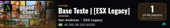 Base Teste | [ESX Legacy] live status badge