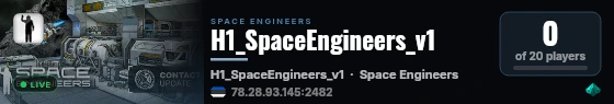 H1_SpaceEngineers_v1 live status badge