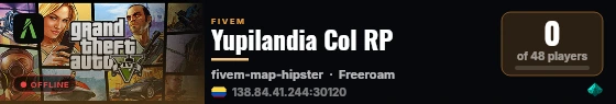 Yupilandia Col RP live status badge