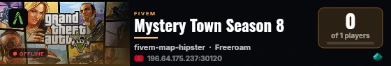 Mystery Town Season 8 live status badge