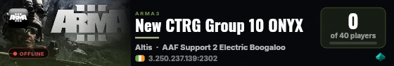New CTRG Group 10 ONYX live status badge