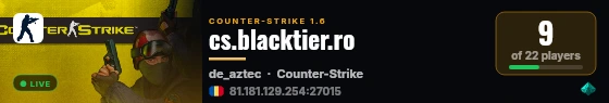 cs.blacktier.ro live status badge