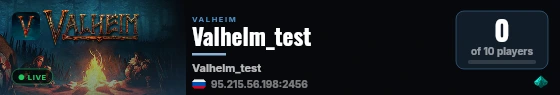 Valhelm_test live status badge