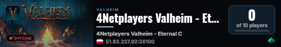 4Netplayers Valheim - Eternal Cold live status badge