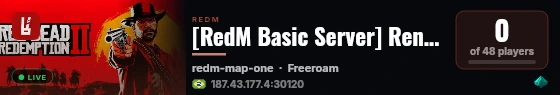 [RedM Basic Server] Renoir Server live status badge