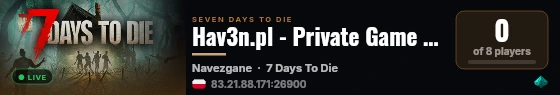 Hav3n.pl - Private Game Server live status badge