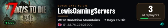 LewisGamingServers live status badge