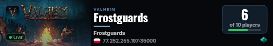 Frostguards live status badge