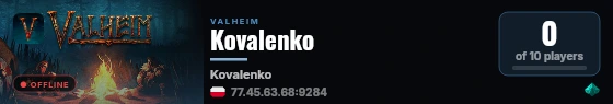 Kovalenko live status badge