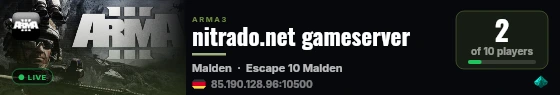 nitrado.net gameserver live status badge