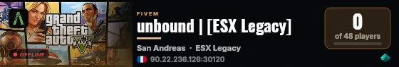 unbound | [ESX Legacy] live status badge