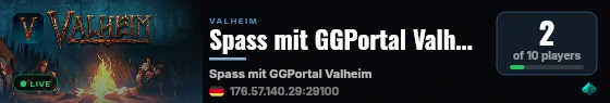 Spass mit GGPortal Valheim live status badge