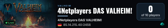 4Netplayers DAS VALHEIM! live status badge