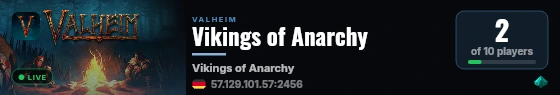Vikings of Anarchy live status badge
