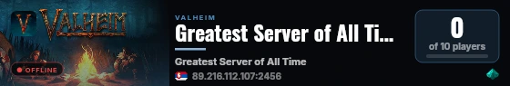 Greatest Server of All Time live status badge