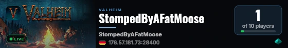 StompedByAFatMoose live status badge