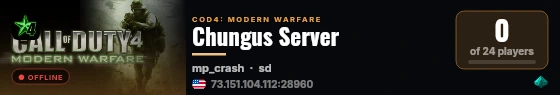 Chungus Server live status badge