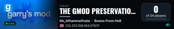 THE GMOD PRESERVATION PROJECT live status badge