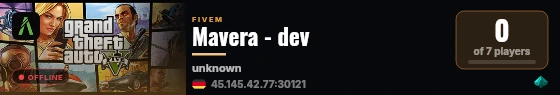 Mavera - dev live status badge