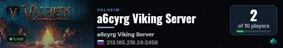 a6cyrg Viking Server live status badge
