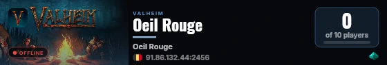 Oeil Rouge live status badge