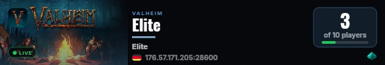 Elite live status badge