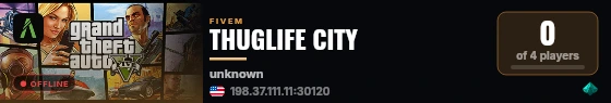 THUGLIFE CITY live status badge