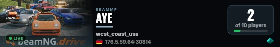 AYE live status badge
