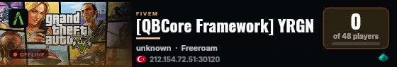 [QBCore Framework] YRGN live status badge
