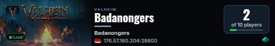 Badanongers live status badge