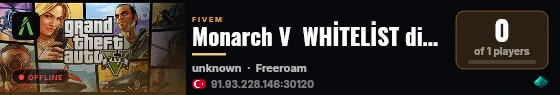 Monarch V  WHİTELİST discord.gg/monarchv live status badge