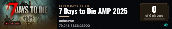 7 Days to Die AMP 2025 live status badge