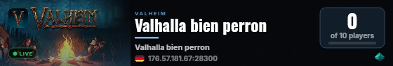 Valhalla bien perron live status badge