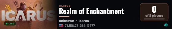 Realm of Enchantment live status badge
