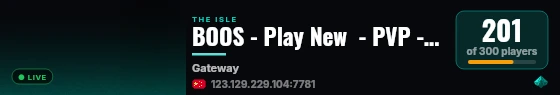 BOOS - Play New  - PVP - No Rules live status badge
