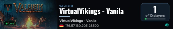 VirtualVikings - Vanila live status badge