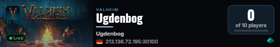 Ugdenbog live status badge