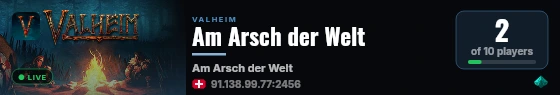 Am Arsch der Welt live status badge