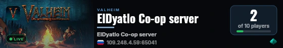 ElDyatlo Co-op server live status badge