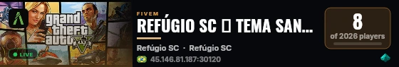 REFÚGIO SC ✦ TEMA SANTA CATARINA ✦ live status badge
