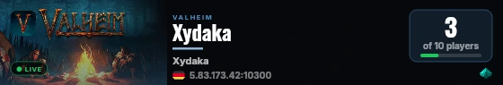 Xydaka live status badge