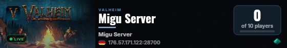 Migu Server live status badge