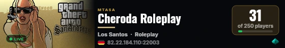 Cheroda Roleplay live status badge