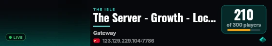 The Server - Growth - Lock -  Low Rules -Skins live status badge