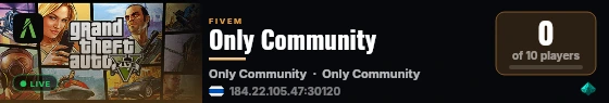 Only Community live status badge