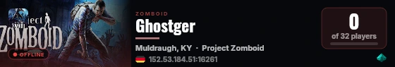 Ghostger live status badge