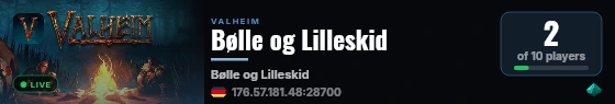 Bølle og Lilleskid live status badge